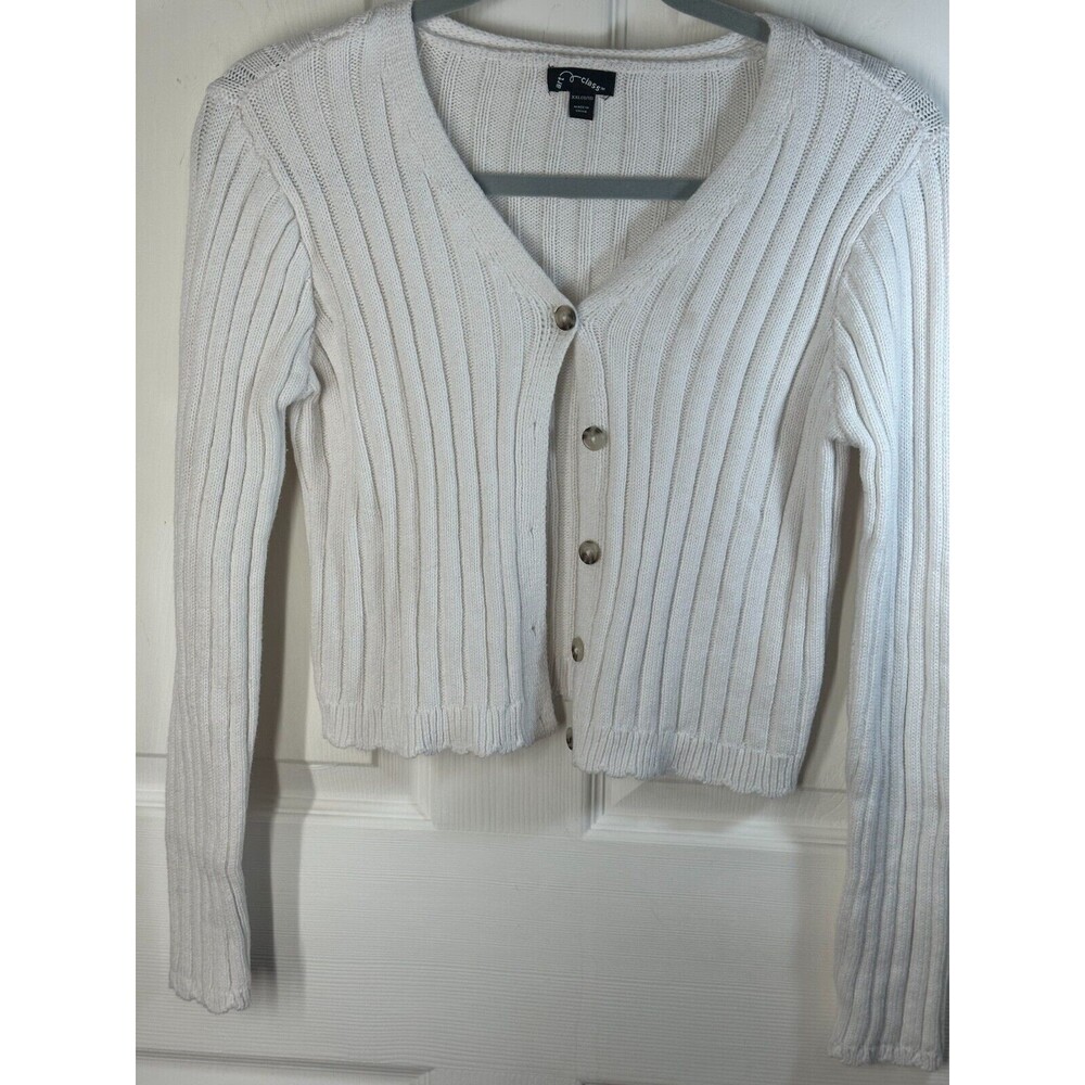 Art Class Crop Shrug Sweater Juniors XXL 16/18 Long Sleeves Cottage Core Academi